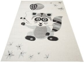 Szary dywan dziecięcy z szopem